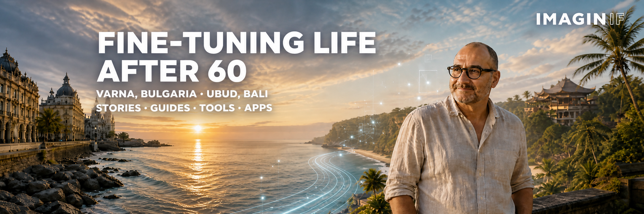 Fine-tuning life after 60 — Varna, Bulgaria and Ubud, Bali — stories, guides, tools and apps