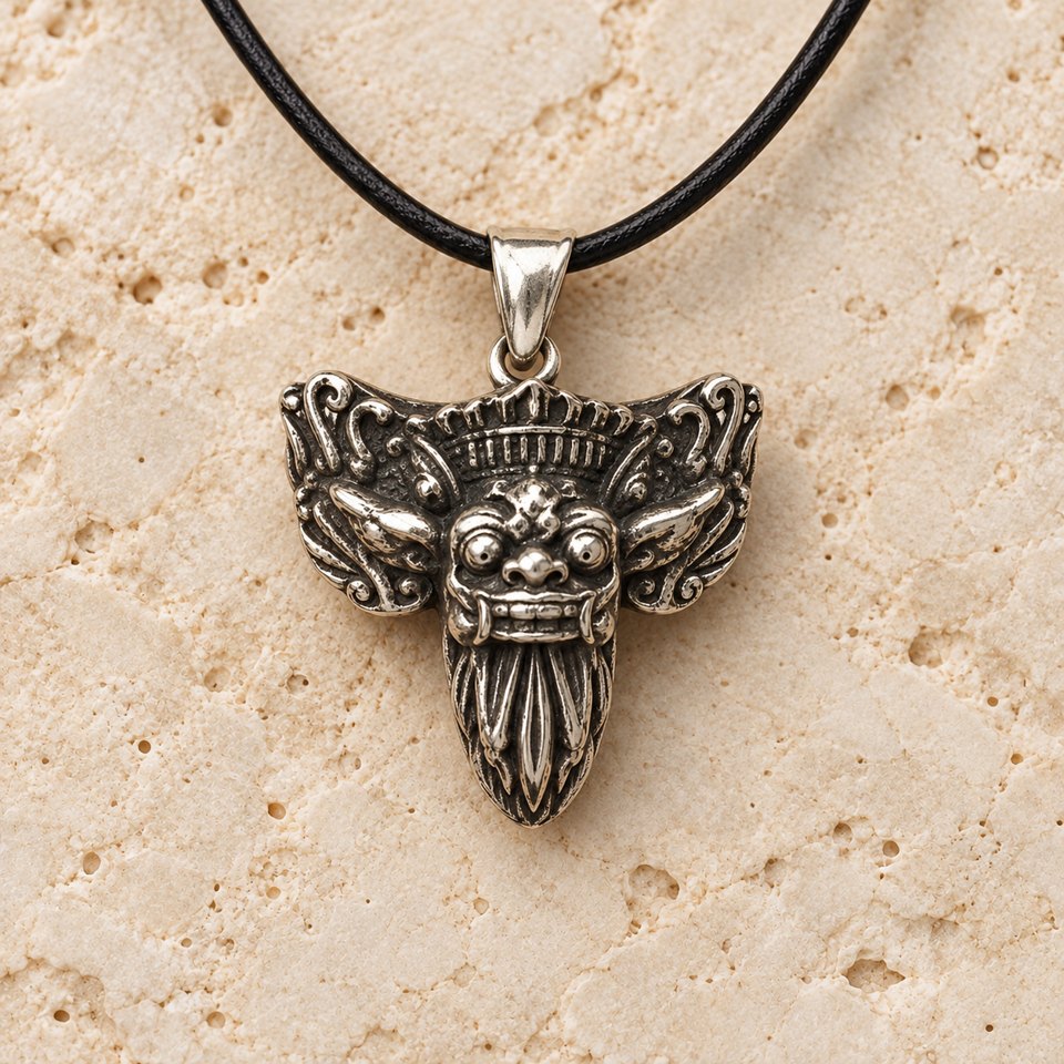 Barong sterling-silver figure inspired by Balinese mythology