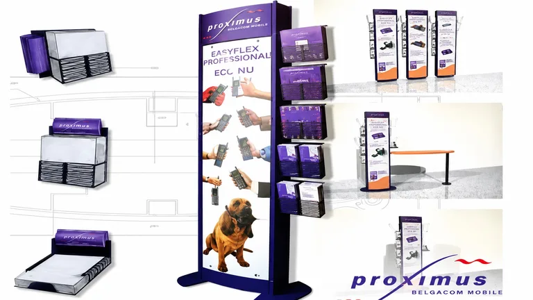 Proximus Belgacom Mobile in-store display system 1990s