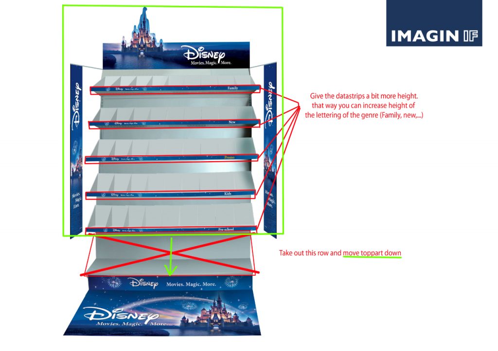 In store communication roll out Disney 3 | design by IMAGINIF